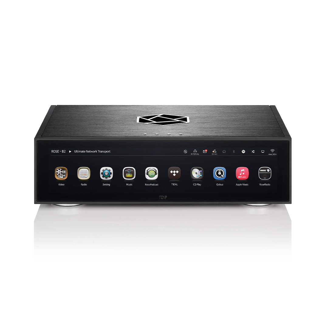 HiFi Rose RS130 黑色旗艦網路轉盤正面產品圖