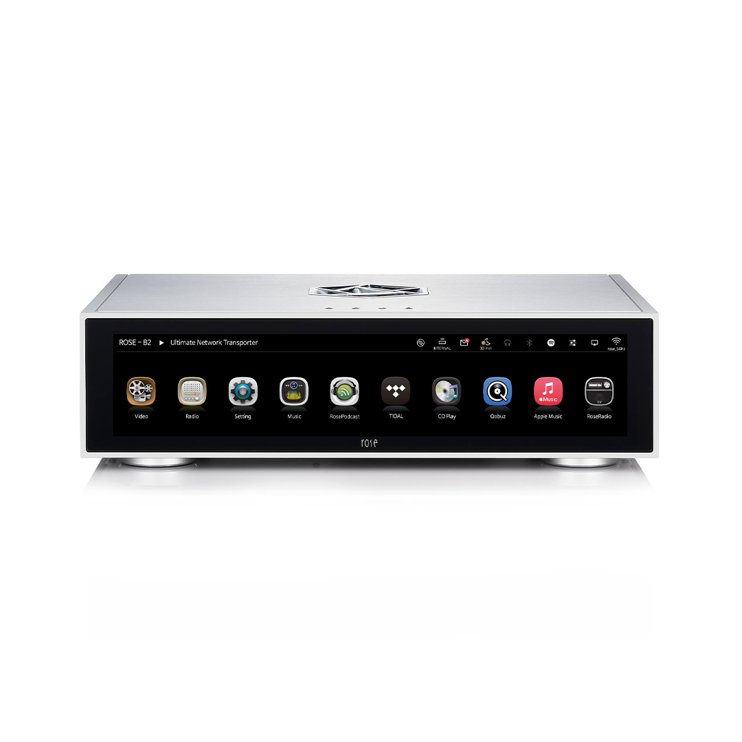 HiFi Rose RS130 銀色旗艦網路轉盤正面產品圖